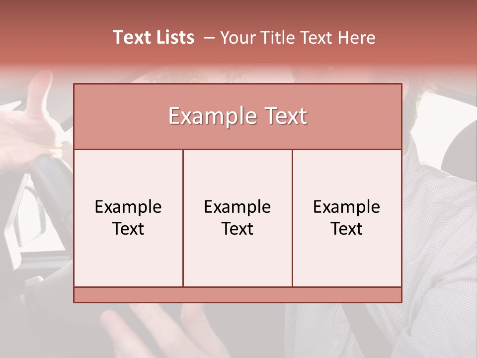 Mad Driver In A Car PowerPoint Template