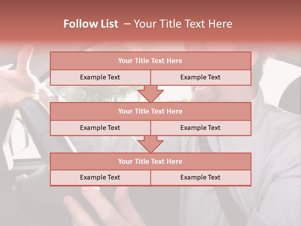 Mad Driver In A Car PowerPoint Template