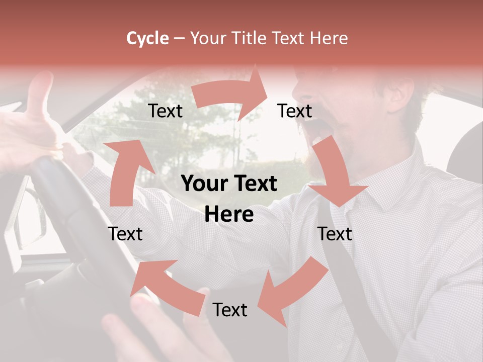 Mad Driver In A Car PowerPoint Template