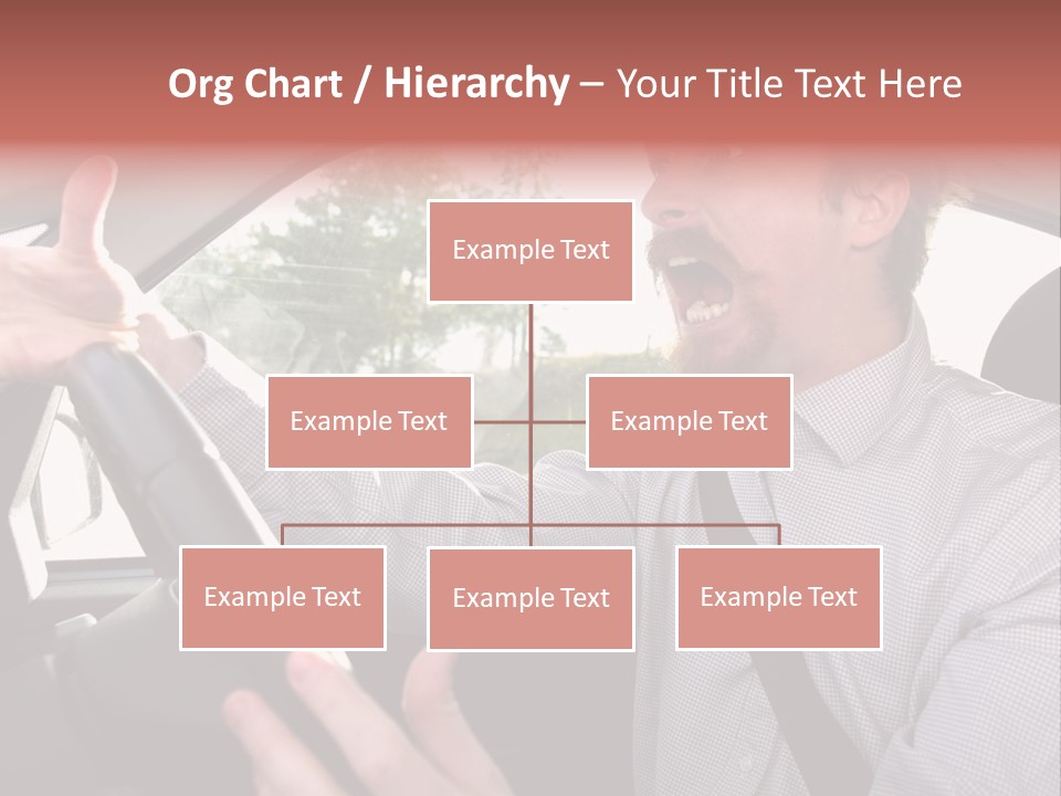 Mad Driver In A Car PowerPoint Template