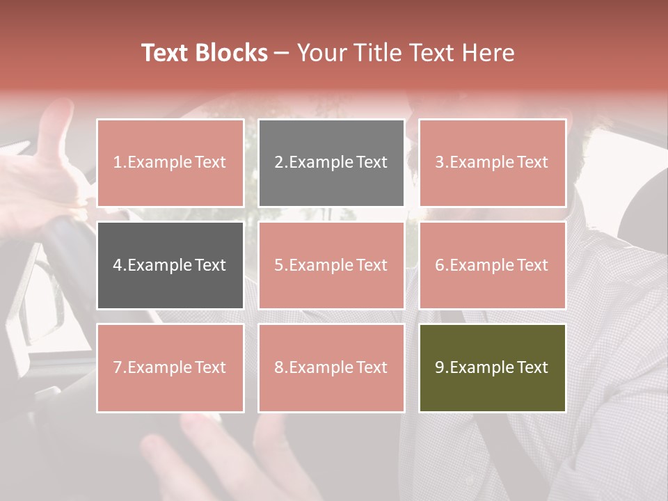 Mad Driver In A Car PowerPoint Template