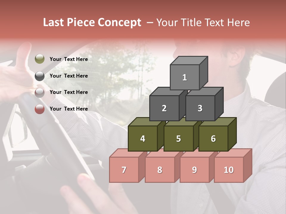 Mad Driver In A Car PowerPoint Template