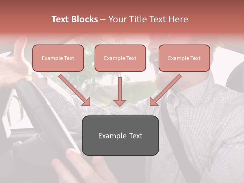 Mad Driver In A Car PowerPoint Template