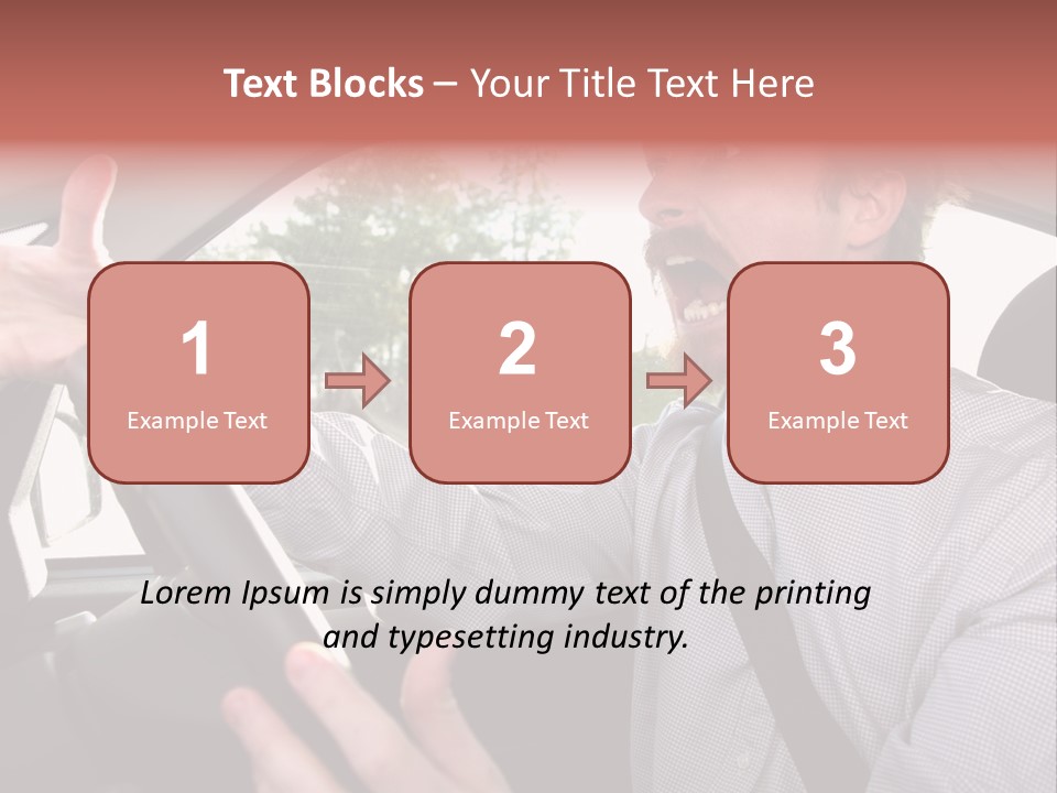 Mad Driver In A Car PowerPoint Template