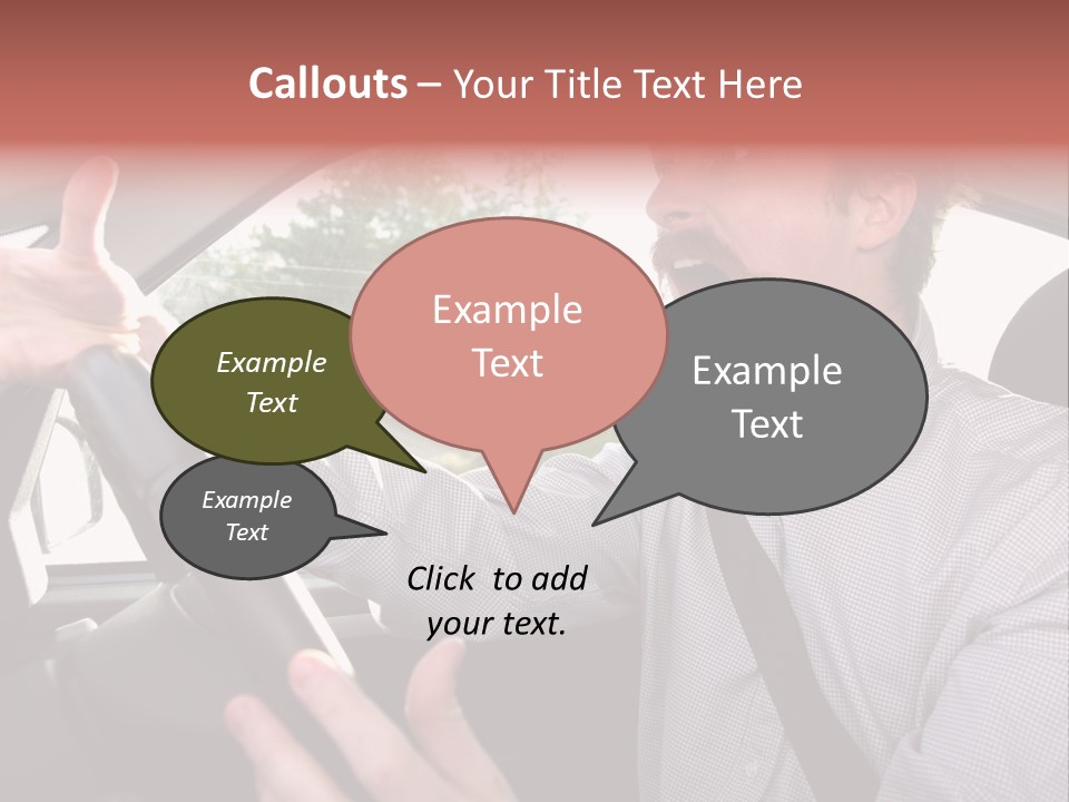 Mad Driver In A Car PowerPoint Template