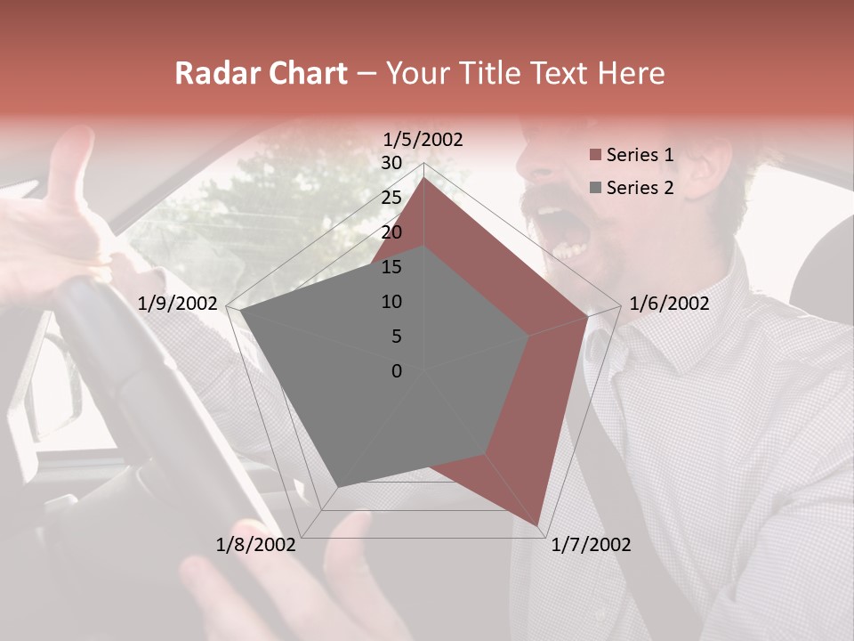 Mad Driver In A Car PowerPoint Template