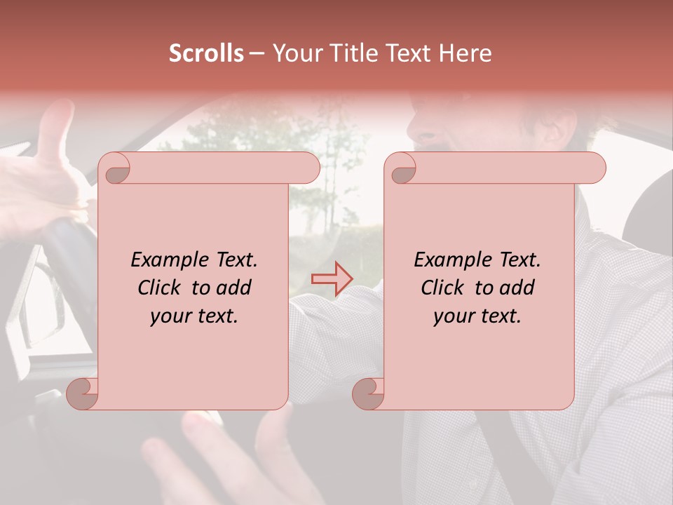 Mad Driver In A Car PowerPoint Template