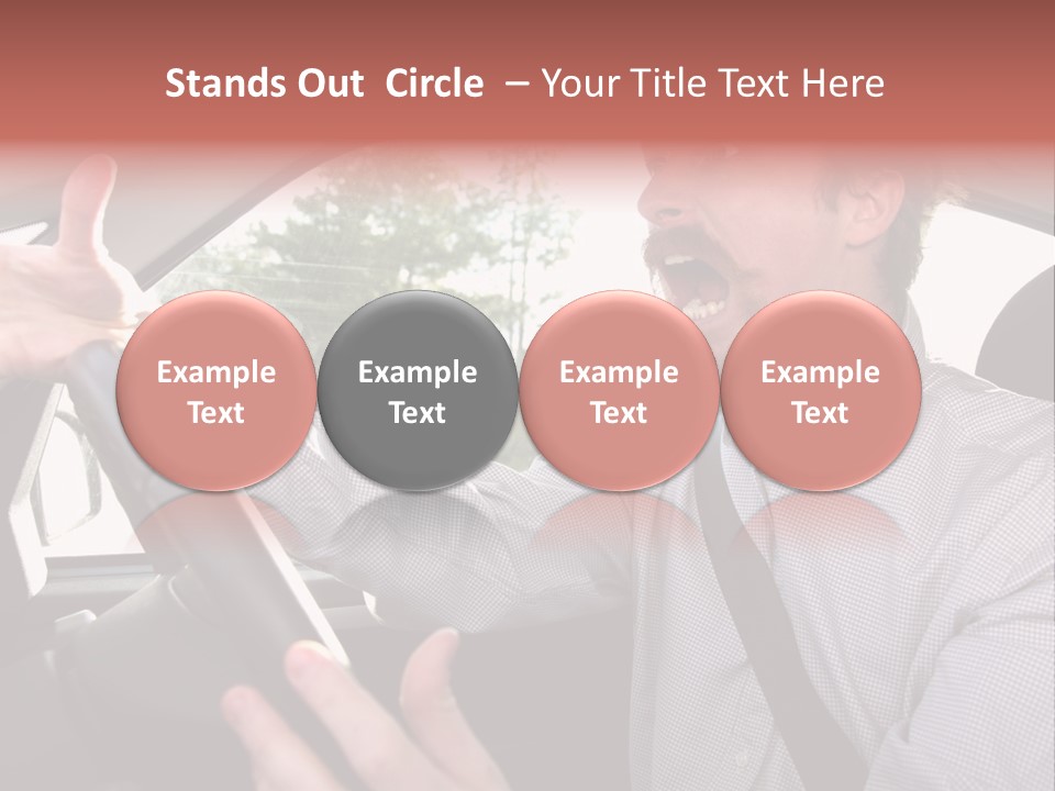 Mad Driver In A Car PowerPoint Template