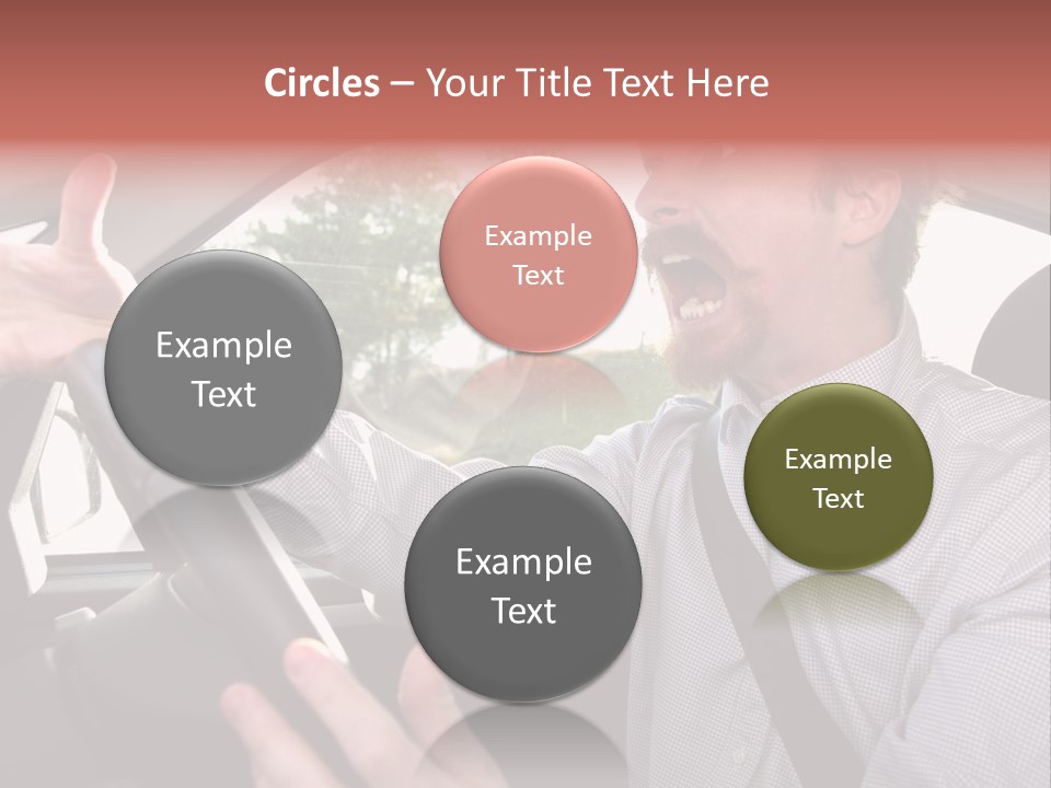 Mad Driver In A Car PowerPoint Template