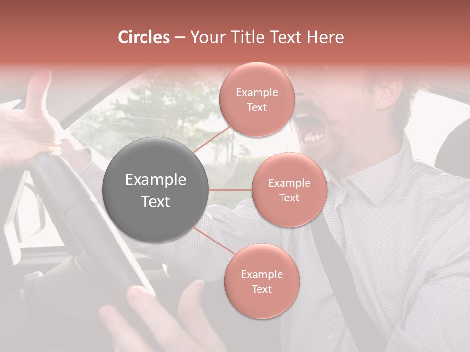 Mad Driver In A Car PowerPoint Template