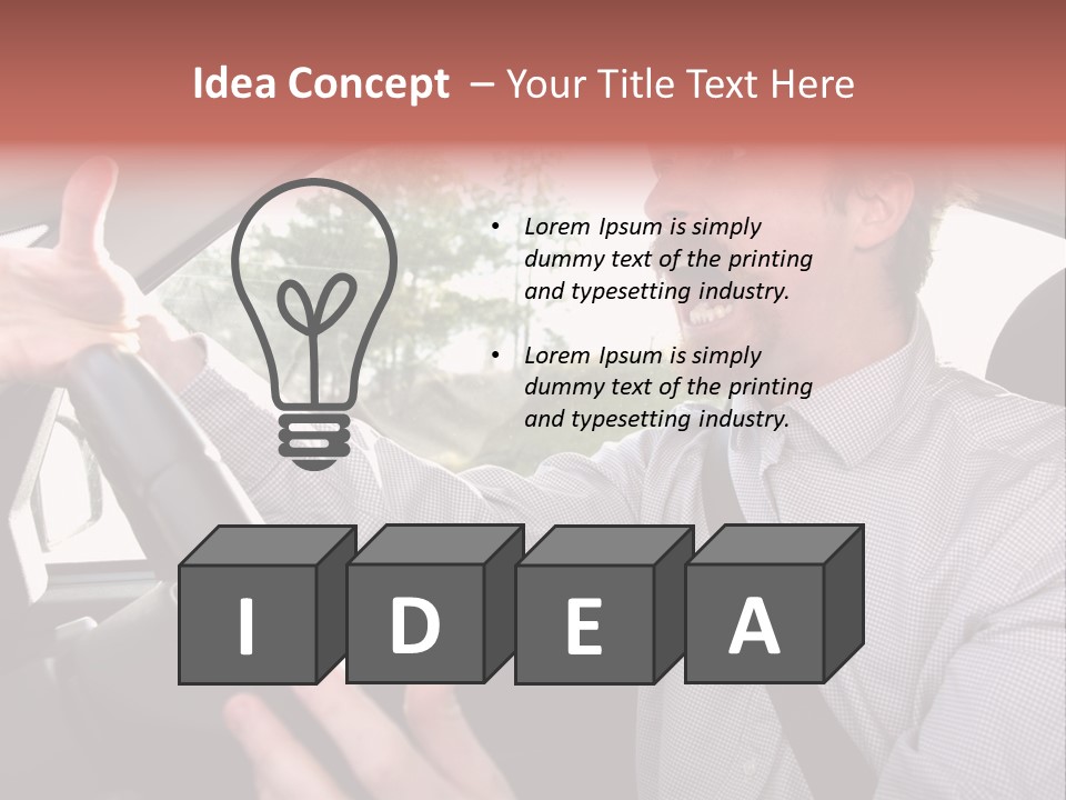 Mad Driver In A Car PowerPoint Template