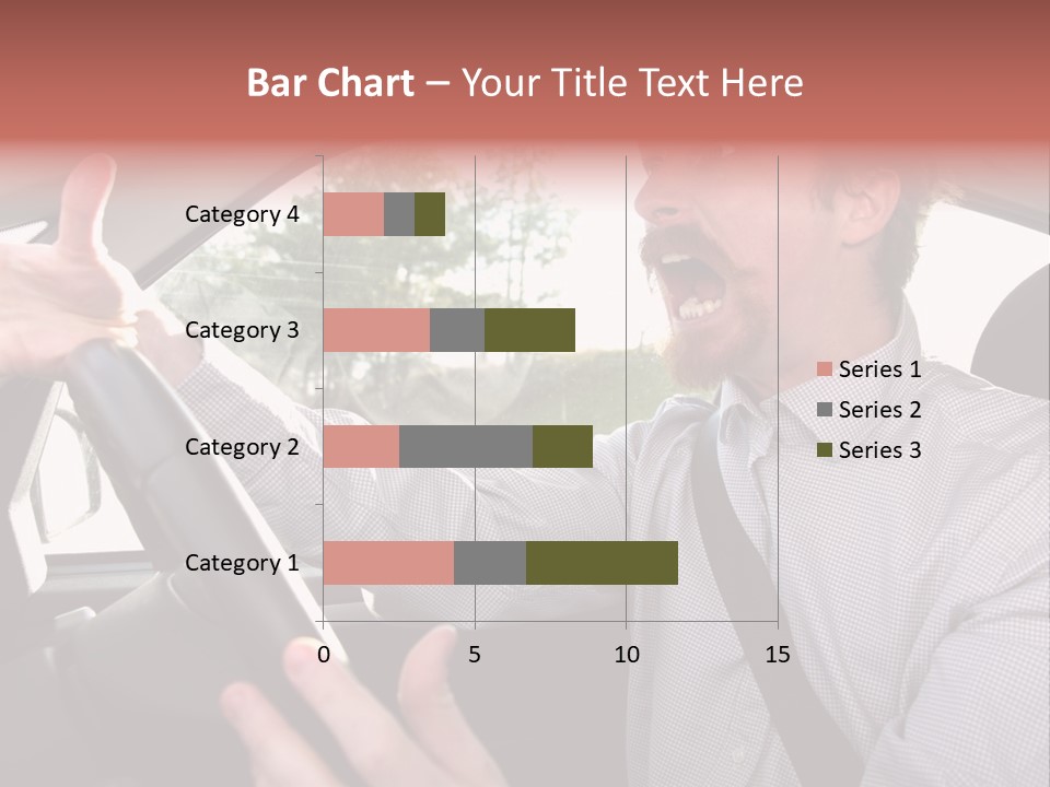 Mad Driver In A Car PowerPoint Template