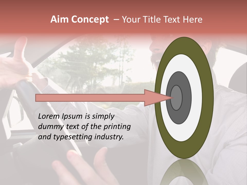 Mad Driver In A Car PowerPoint Template