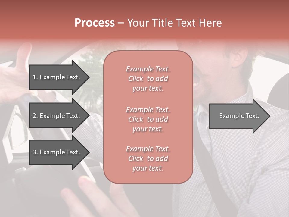 Mad Driver In A Car PowerPoint Template