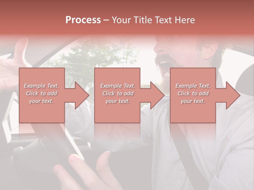 Mad Driver In A Car PowerPoint Template