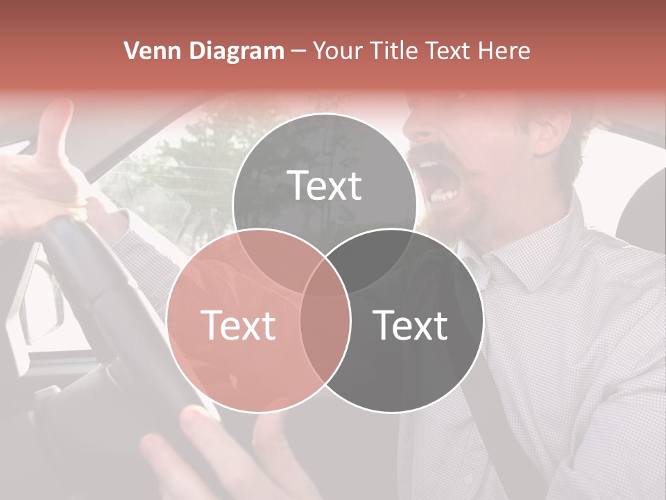 Mad Driver In A Car PowerPoint Template