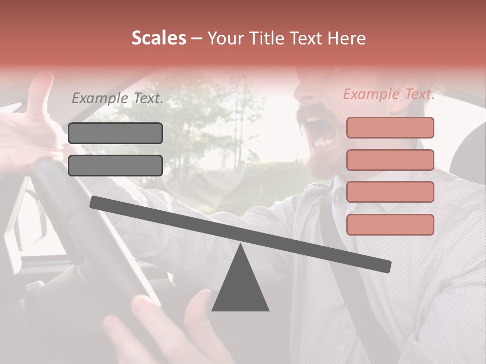 Mad Driver In A Car PowerPoint Template