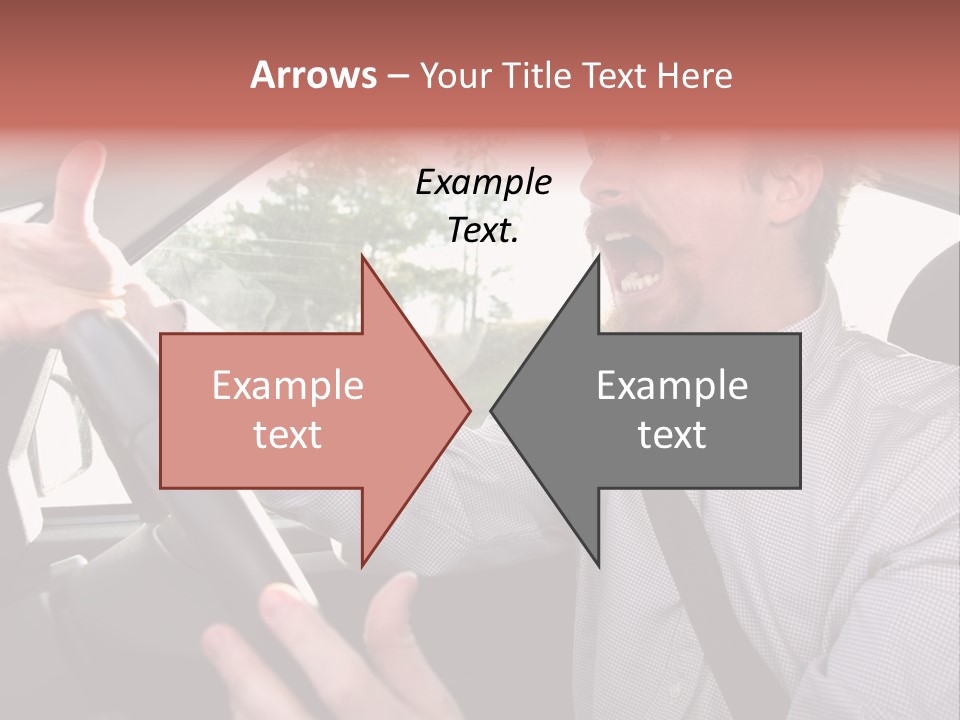 Mad Driver In A Car PowerPoint Template