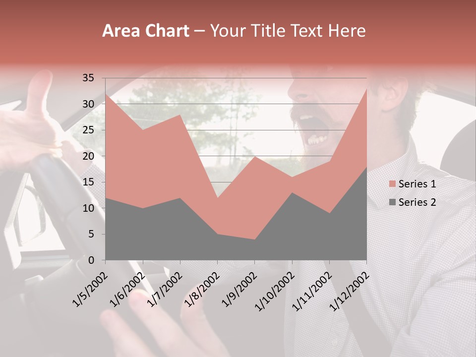 Mad Driver In A Car PowerPoint Template