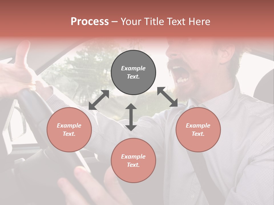 Mad Driver In A Car PowerPoint Template