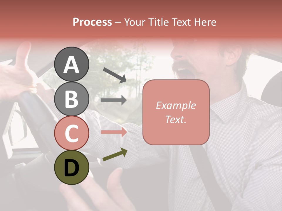 Mad Driver In A Car PowerPoint Template
