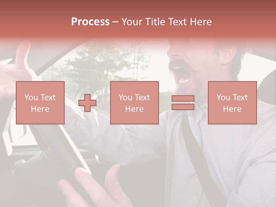 Mad Driver In A Car PowerPoint Template