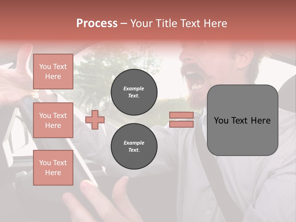 Mad Driver In A Car PowerPoint Template