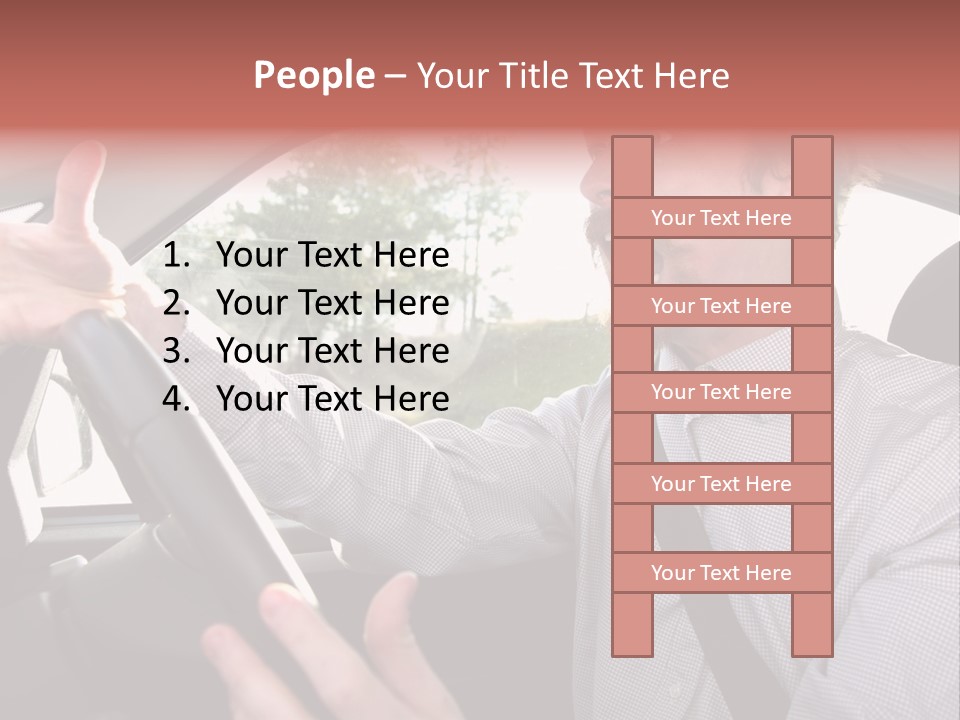 Mad Driver In A Car PowerPoint Template