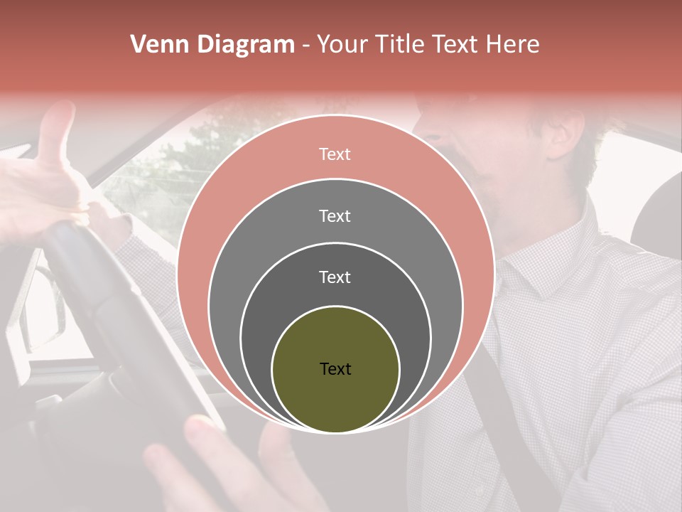 Mad Driver In A Car PowerPoint Template