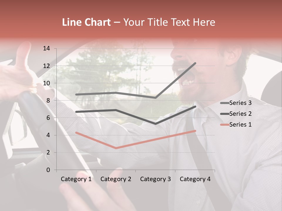 Mad Driver In A Car PowerPoint Template