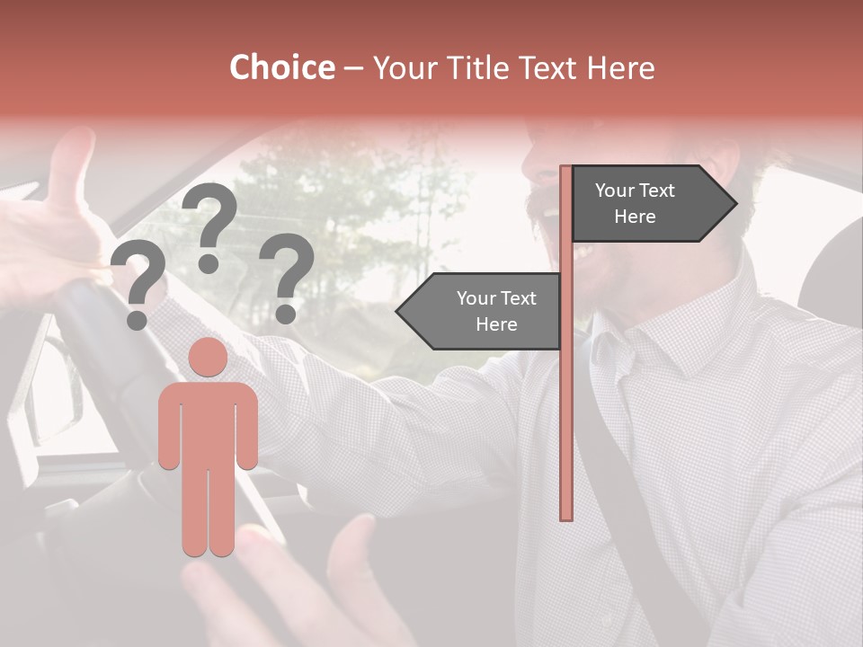Mad Driver In A Car PowerPoint Template
