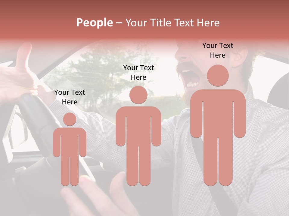 Mad Driver In A Car PowerPoint Template