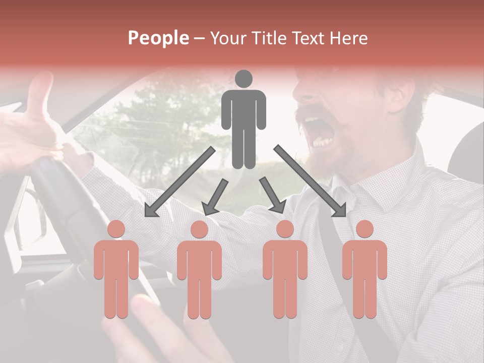 Mad Driver In A Car PowerPoint Template