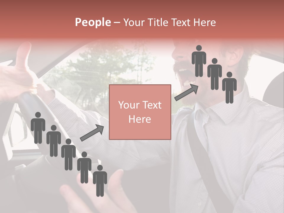 Mad Driver In A Car PowerPoint Template