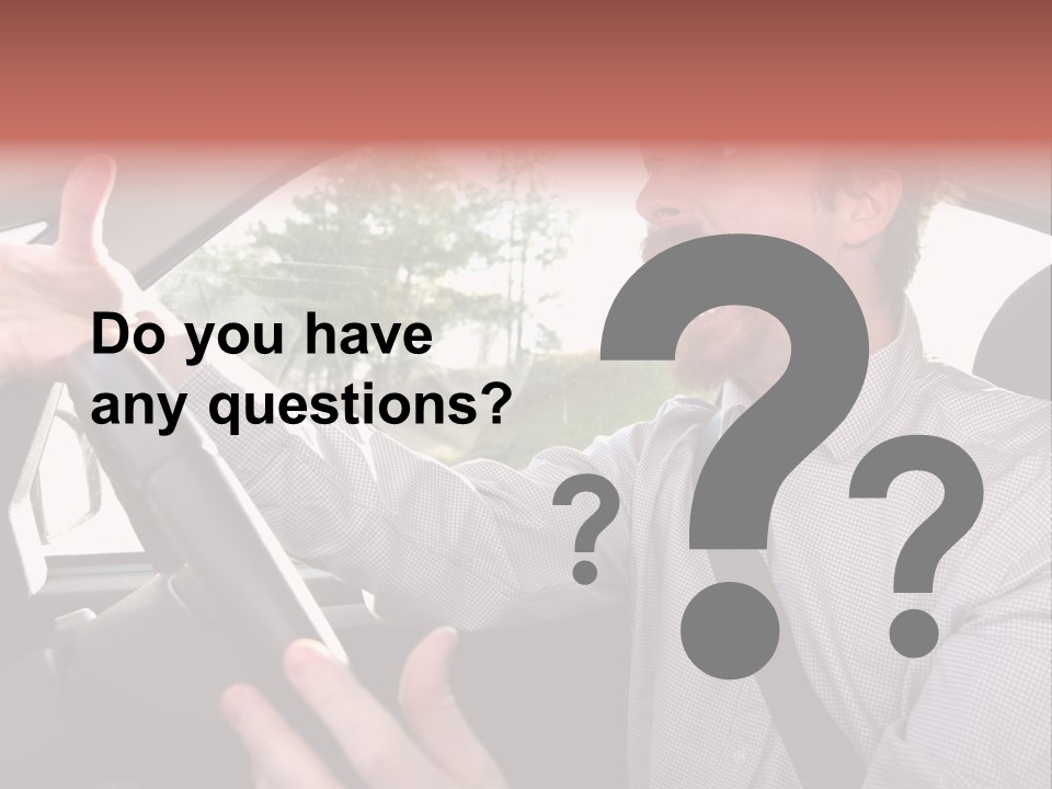 Mad Driver In A Car PowerPoint Template