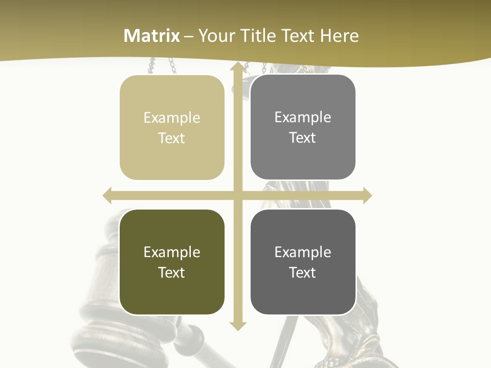 Statue Of Lady Liberty Holding A Balance Scale And A Gavel PowerPoint Template