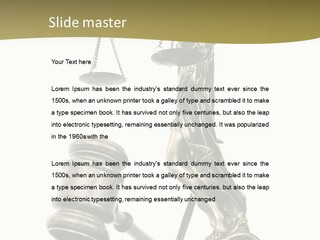 Statue Of Lady Liberty Holding A Balance Scale And A Gavel PowerPoint Template