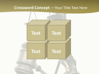 Statue Of Lady Liberty Holding A Balance Scale And A Gavel PowerPoint Template