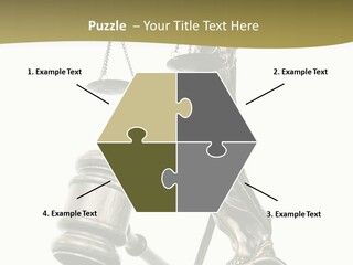 Statue Of Lady Liberty Holding A Balance Scale And A Gavel PowerPoint Template