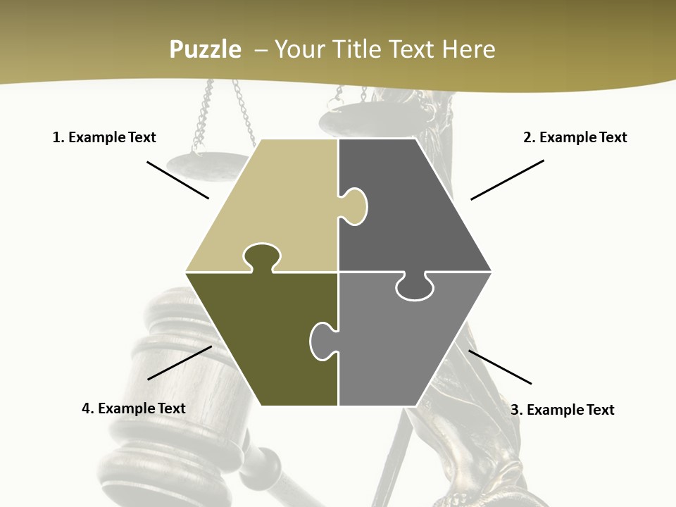 Statue Of Lady Liberty Holding A Balance Scale And A Gavel PowerPoint Template