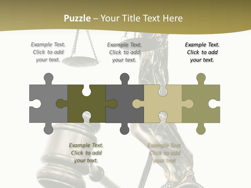 Statue Of Lady Liberty Holding A Balance Scale And A Gavel PowerPoint Template