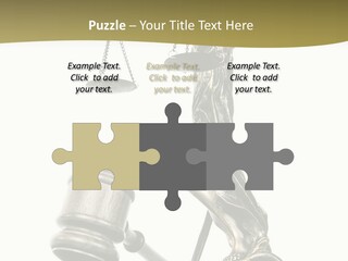 Statue Of Lady Liberty Holding A Balance Scale And A Gavel PowerPoint Template