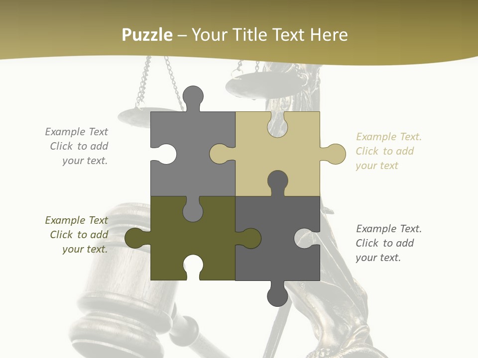 Statue Of Lady Liberty Holding A Balance Scale And A Gavel PowerPoint Template