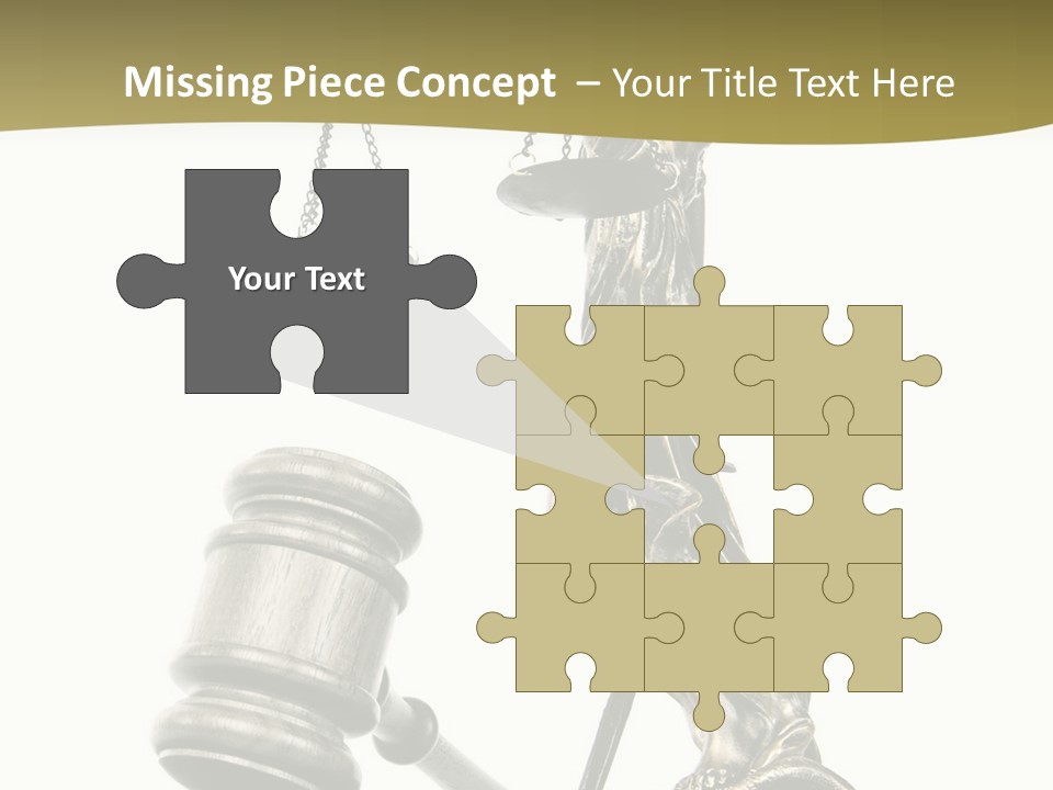 Statue Of Lady Liberty Holding A Balance Scale And A Gavel PowerPoint Template