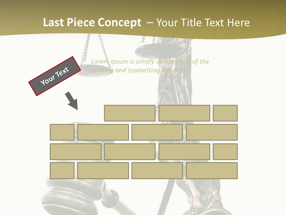 Statue Of Lady Liberty Holding A Balance Scale And A Gavel PowerPoint Template