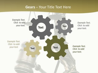 Statue Of Lady Liberty Holding A Balance Scale And A Gavel PowerPoint Template