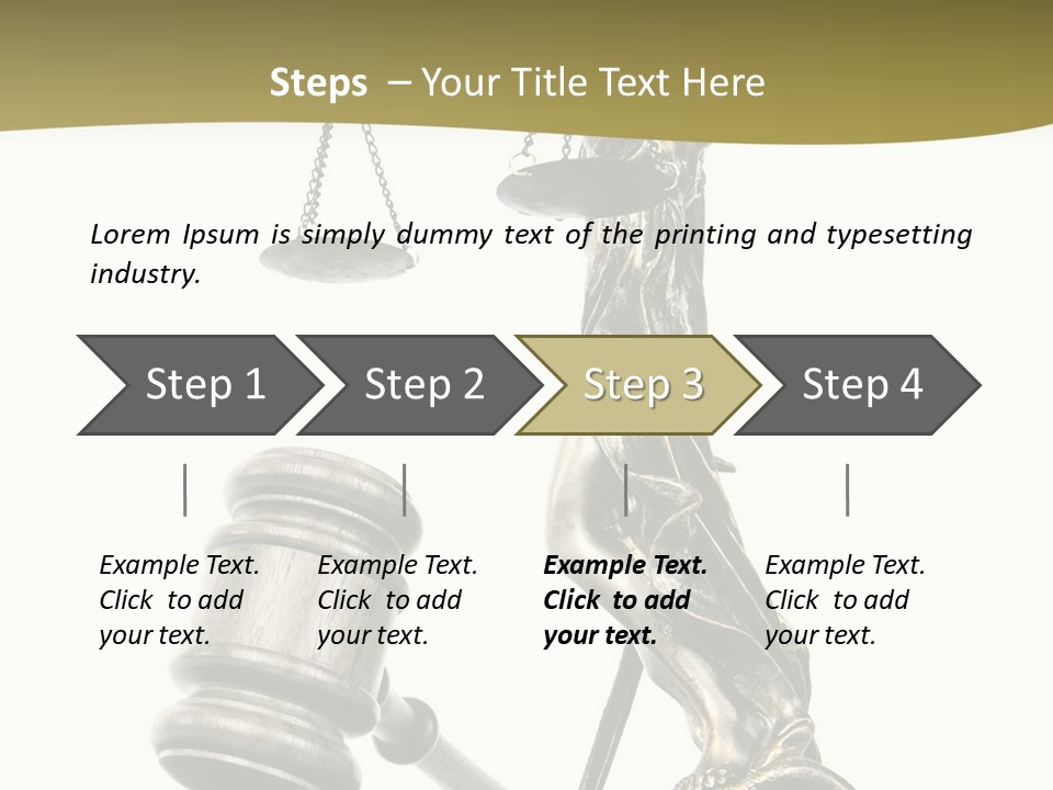 Statue Of Lady Liberty Holding A Balance Scale And A Gavel PowerPoint Template