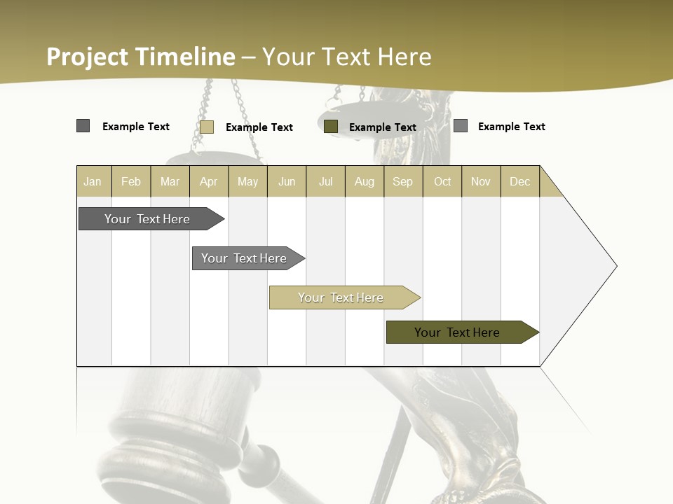 Statue Of Lady Liberty Holding A Balance Scale And A Gavel PowerPoint Template