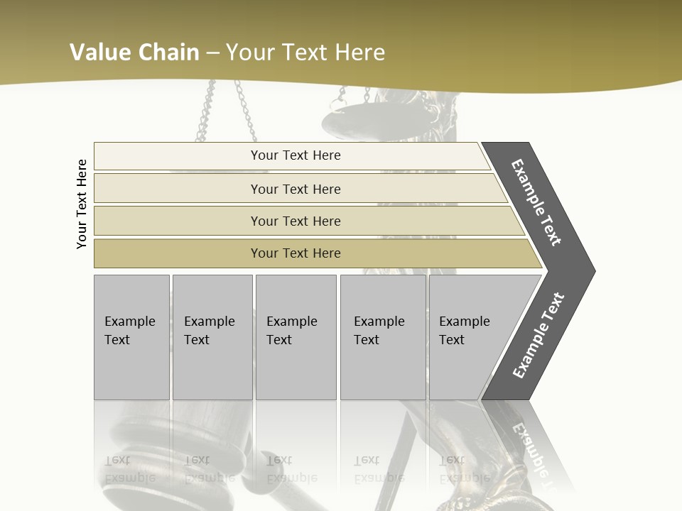 Statue Of Lady Liberty Holding A Balance Scale And A Gavel PowerPoint Template