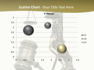 Statue Of Lady Liberty Holding A Balance Scale And A Gavel PowerPoint Template